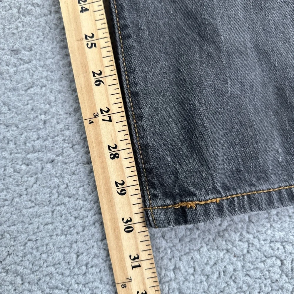 Levi's 569 Loose Fit Straight Leg Jeans Men 42x32 Grey Flap Pocket Work Preppy